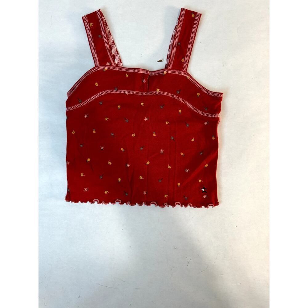 Vintage Tommy Hilfiger Tank Top Summer Fish Pineapple Palm Trees - Girls Size 6X